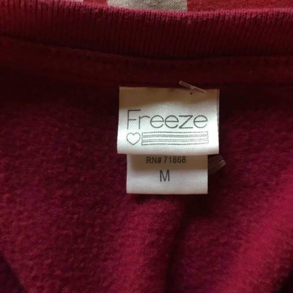 Freeze maroon & white graphic sweatshirt medium - Picture 9 of 9